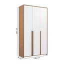 Ver imagem 2 de Guarda-Roupas de Bebê 3 Portas Modulado Marrom/Branco/Mel