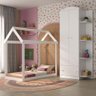Quarto Infantil com Cama Montessoriana e Guarda-roupas João e Maria Multimóveis Mx4271 Branco - 2
