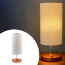 Ver imagem 2 de Abajur Luminaria de Mesa Redondo com Interruptor Ref 84 Decoração Casa Sala Quarto Escritório Moveis