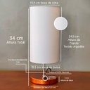 Ver imagem 3 de Abajur Luminaria de Mesa Redondo com Interruptor Ref 84 Decoração Casa Sala Quarto Escritório Moveis