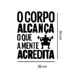 Adesivo de Parede Fitness Mod 02:39 X 50 Cm - 2