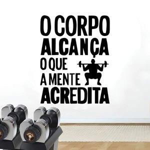Adesivo de Parede Fitness Mod 02:39 X 50 Cm