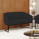 Ver imagem 5 de Sofá Namoradeira 2 Lugares Base Industrial Preto Stella Veludo D03 - D'Rossi Cor Preto
