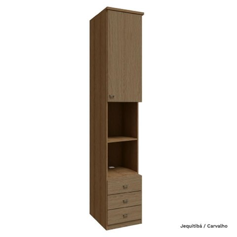 Modulado Lateral 01 Porta 03 Gaveta 234cm Altura Setiba - Jequitibá/carvalho