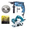 FURADEIRA IMP. 1/2 760W + SERRA MARMORE 1300W MAKITA + KIT 110V - 1