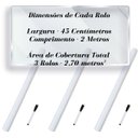 Ver imagem 6 de Kit 3 Papel de Parede Adesivo Pvc Quadro Branco com Marcador 2 Metros