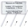 Kit 3 Papel de Parede Adesivo Pvc Quadro Branco com Marcador 2 Metros - 6
