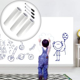 Kit 3 Papel de Parede Adesivo Pvc Quadro Branco com Marcador 2 Metros - 3