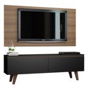 Ver imagem 2 de Rack Madesa Le Mans e Painel para Tv até 55 Polegadas 2 Portas - Rustic/preto