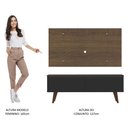 Ver imagem 6 de Rack Madesa Le Mans e Painel para Tv até 55 Polegadas 2 Portas - Rustic/preto