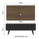 Ver imagem 3 de Rack Madesa Le Mans e Painel para Tv até 55 Polegadas 2 Portas - Rustic/preto