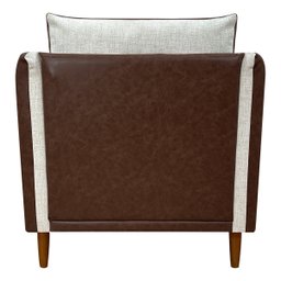 Kit 2 Poltronas Decorativas para Sala e Recepção Aviv Corino e Linho Premium Cores - 6