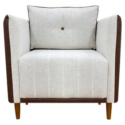 Kit 2 Poltronas Decorativas para Sala e Recepção Aviv Corino e Linho Premium Cores - 3