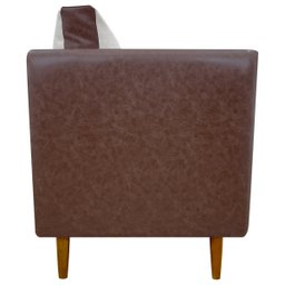 Kit 2 Poltronas Decorativas para Sala e Recepção Aviv Corino e Linho Premium Cores - 4