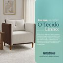 Ver imagem 7 de Kit 2 Poltronas Aviv para Sala Escritório Recepção Linho Premium Easy Clean Corino Premium Luxo