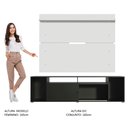 Ver imagem 6 de Rack Madesa Cancun e Painel para TV até 65 Polegadas Preto/Branco 8N09 Cor:Preto/Branco