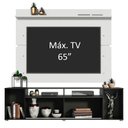 Ver imagem 4 de Rack Madesa Cancun e Painel para TV até 65 Polegadas Preto/Branco 8N09 Cor:Preto/Branco