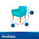 Ver imagem 6 de Poltrona Cadeira para Sala Confortável e Minimalista Paris em Suede Turquesa