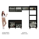 Ver imagem 7 de Armário De Cozinha Completa 260cm Preto Reims 09 Preto