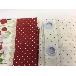 Cortina Cozinha Clean Athenas 2,00x1,20m Vermelho Iolanda - 6