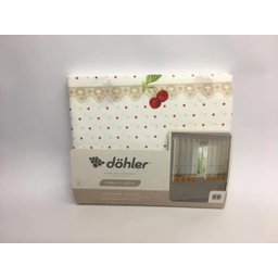 Cortina Cozinha Clean Athenas 2,00x1,20m Vermelho Iolanda - 8