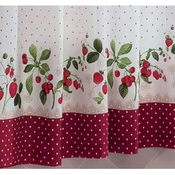 Cortina Cozinha Clean Athenas 2,00x1,20m Vermelho Iolanda - 4