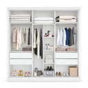 Ver imagem 3 de Guarda-Roupa Casal 100% MDF 3 Portas 4 Gavetas Capri Plus Branco Bianchi