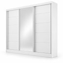 Ver imagem 2 de Guarda-Roupa Casal 100% MDF 3 Portas 4 Gavetas Capri Plus Branco Bianchi