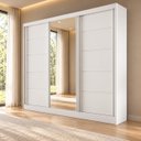 Ver imagem 1 de Guarda-Roupa Casal 100% MDF 3 Portas 4 Gavetas Capri Plus Branco Bianchi