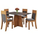 Ver imagem 2 de Conjunto Sala de Jantar 4 Lugares Retangular Tampo de MDP Vivere