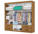Ver imagem 2 de Guarda Roupa Casal com Espelho 6 Portas 4 Gavetas 177cm Hercúles Cinamomo - Carioca Móveis
