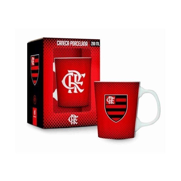 Caneca Porcelana Premium - Flamengo Vermelha - 2