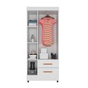 Ver imagem 3 de Guarda Roupa Roupeiro Solteiro 3 Portas 2 Gavetas Lite Branco Móveis Leão