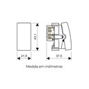 Ver imagem 2 de Módulo Pulsador para Campainha Fame Habitat 16A Branco