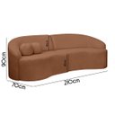 Ver imagem 6 de Sofá Orgânico Palermo 4 Lugares 210cm Bouclê - Sofa Store:bouclê Terracota