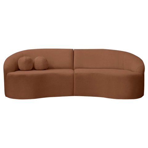 Sofá Orgânico Palermo 4 Lugares 210cm Bouclê - Sofa Store:bouclê Terracota