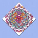 Ver imagem 1 de Mandala Tile - Quadros ou Placas Modulares com 9 Peças