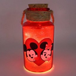 Luminária de Pote - Mickey e Minnie Emoji - 4 Luminária de Pote - Mickey e Minnie Emoji - 4