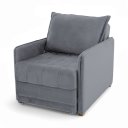 Ver imagem 3 de Poltrona Cama Reclinável Retrátil Viena Veludo Cinza Grafite - Loja Sheep