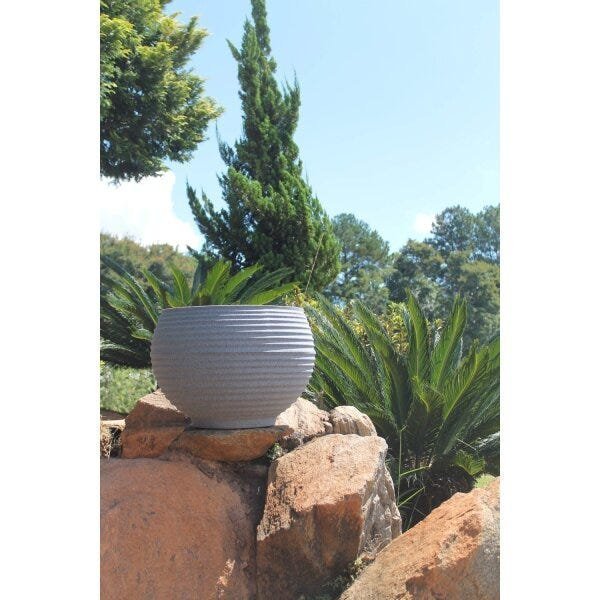 Vaso para Plantas Redondo em Polietileno 42 Esfera Lattice 33cmx31cm Japi