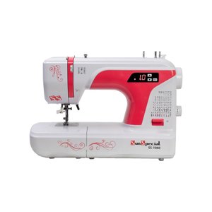 Máquina Costura Doméstica Ss-1060 Autovolt Eletrônica Vermelho - Sun Special