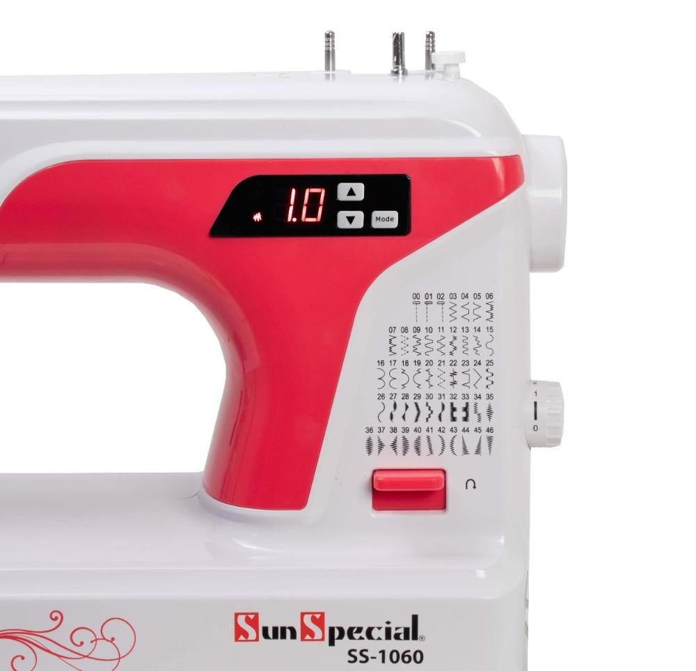Máquina Costura Doméstica Ss-1060 Autovolt Eletrônica Vermelho - Sun Special - 4
