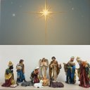 Ver imagem 1 de Presépio de Natal Lindo Cores Vivas Completo 11 Peças 30 cm Resina Premium