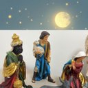 Ver imagem 2 de Presépio de Natal Lindo Cores Vivas Completo 11 Peças 30 cm Resina Premium