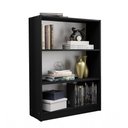 Ver imagem 3 de Estante para Livros Home Sala Madesa 6907 com 3 Nichos - Preto