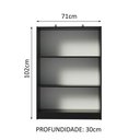 Ver imagem 4 de Estante para Livros Home Sala Madesa 6907 com 3 Nichos - Preto