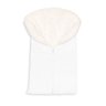 Porta Bebê Saco de Dormir Percal Branco e Sherpa Palha com Zíper - 1