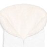 Porta Bebê Saco de Dormir Percal Branco e Sherpa Palha com Zíper - 2