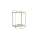 Ver imagem 2 de Mesa Lateral Orgânica Curva 65x33cm com Pé em Metal Luna Offwhite
