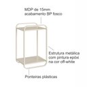 Ver imagem 5 de Mesa Lateral Orgânica Curva 65x33cm com Pé em Metal Luna Offwhite